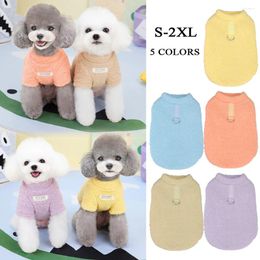 Dog Apparel Autumn/Winter Pet Warm Coat Soft Puppy Fleece Vest Multi-colored Comfortable Hoodies Casual Supplies Decorations