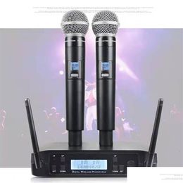 Microphones Microphone Wireless Glxd4 Professional System Uhf Dynamic Mic 80M Party Stage Singing Speech Handheld For Shure Drop Deliv Otkqo