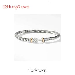 David Yurma Bracelet Bangle High Quality 925 Sterling Silver Men's Ullman Cable Classic Buckle Bracelet 14K Sterling Silver 91 Davidjersey Bracelet 2602