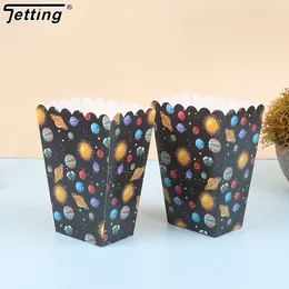 Baking Tools 6Pcs/lot Space Galaxy Popcorn Box Themed Party Supplies Birthday Favor Treat Boxes Decoration