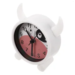 Wall Clocks Nightstand Decor Cow Alarm Clock Digital Small Desk Wake Up Bedside Bedroom Table Student