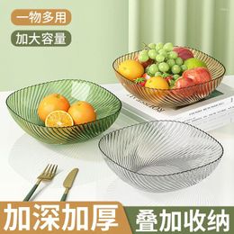 Plates Factory Wholesale 10PCS 20 PCS Transparent Plastic Plate Fruit Candy Snack Tray Coffee Table