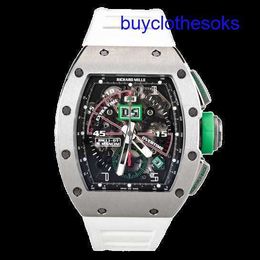 Lastest RM Wrist Watch RM11-01 Automatisk mekanisk klocka timing 30x38mm grå platta RM1101