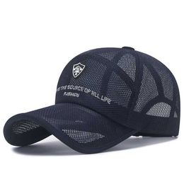 Ball Caps New Summer Womens Fishing Net Sun Hat Womens Black and White Mesh Outdoor Sports Baseball Hat