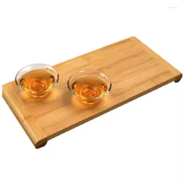 Tea Trays Chinese Tray Bamboo Dish Saucer Rectangular Sets Gongfu Small Wood Service Gift