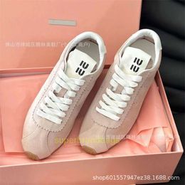 casual shoes Early Spring Training Shoes miui Womens Lace up Flat Bottom Little White Shoes Sports Casual Forrest Shoes Instagram