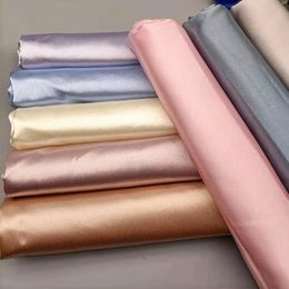 Thicken Micro-elastic Satin Fabric By Per Metre for Suit Wedding Dress Clothing Sewing Imitation Mulberry Silk High-grade Cloth 240506