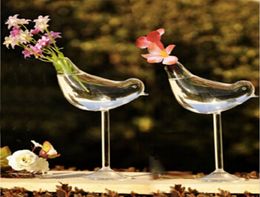 Happy birds flower vases wedding decoration crystal glass vases clear stylish design home decoration5558145