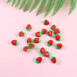 Storage Bottles 100 Pcs Goblincore Room Decor Sewing Buttons Strawberry Plastic Fruit DIY Child