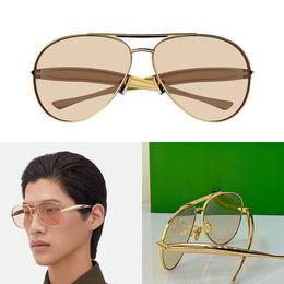 Designer occhiali da sole in metallo di lusso sardina occhiali da sole aviatore lenti a bio nylon per esterni occhiali da sole in spiaggia templi firma sardina forma 1305