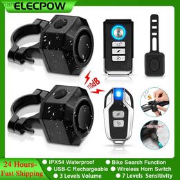 Alarm systems Elecpow bicycle alarm wireless waterproof motorcycle scooter bicycle anti-theft alarm safety protection vibration Burglar alarm WX