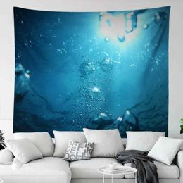 Tapestries Summer beach wave scenery printed pattern tapestry home decoration living room bedroom wall hanging cloth 230x150cm