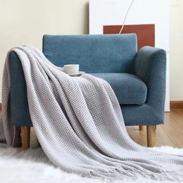 Blankets Polyester Texture Soft Cosy Warm Beige Light Grey Solid Large Chic Sofa Throw Travel Yoga Blanket For Winter