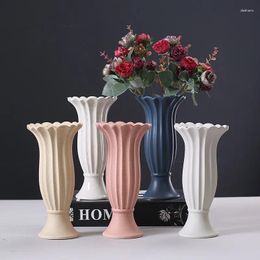 Vases Roman Pillar Ceramic Vase Creative Craft Decoration Home Living Room Flower Insertion Device