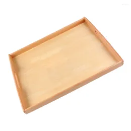 Plates Montessori Teaching Aid Tray Children Playthings Storage Holder Container Kids Snack Crafts Wooden Pallet Toy Handle Large