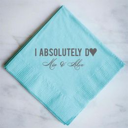 Party Supplies I Absolutely Do Personalized Wedding Napkins Custom Printed Rehearsal Dinner Engagement