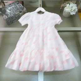 Top designer kids clothes girls dresses Letter logo printing child skirt lace Princess dress Size 90-150 CM baby frock 24Mar