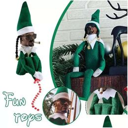 Рождественский на Snoop Elf Sloop кукла шпион согнутая домашняя декорати