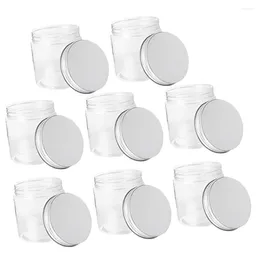 Storage Bottles 8pcs Transparent Plastic Mason Jars Small Household Jam Mini Canning With Lids Home Supplies