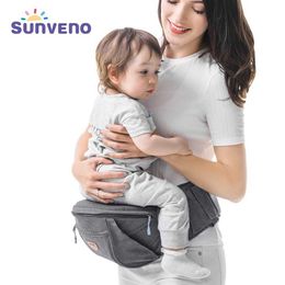 Carriers Slings Backpacks Sunveno Comfortable Ergonomic Baby Strap Baby Hip Seat Preschool Waist Seat Foot Stool Baby Strap Adjustable Comfort T240509