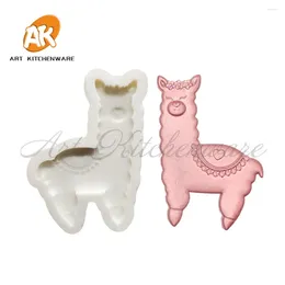Baking Moulds Cute Animal Alpaca Pattern Cake Mould Silicone Molds For Decorating Fondant Tool Tools Cakes