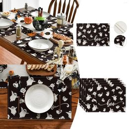 Table Mats Fall For Dining Halloween Party Kitchen Placemat Farmhouse Coffee Holiday Indoor Chargers Set
