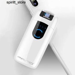 Lighters PRIMO New Hover Induction Dual Arc USB Charging Light LED Power Display Electronic Pulse Plasma Light Mens Gift S24513 S24513