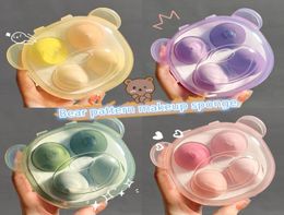 4 piece with 1 sponge holder Vegan 100 cruelty customized color private label box package four pieces beauty egg pink blende6790175