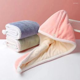Towel Coral Velvet Dry Hair Cap Double Layered Thickened Women Water Absorbing Quick Drying Wiping Bath Headband Towels