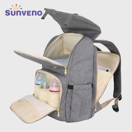 Diaper Bags SUNVENO Fashion Diaper Bag Mommy Maternity Nappy Bag Large Capacity Travel Backpack Nursing Bag for Baby Care T240513