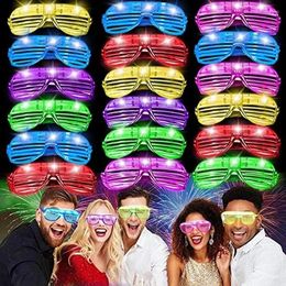 Party Decoration 10/20/30/50 Pcs Glow In The Dark Led Glasses Light Up Sunglasses Favours For Kids Adults Supplies