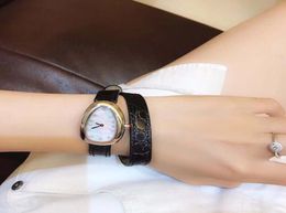 28MM ne Womens Quartz Watches Ladies Watch Solid Case Back Pink Crown Stainless Steel Case Black Leather Band6723861