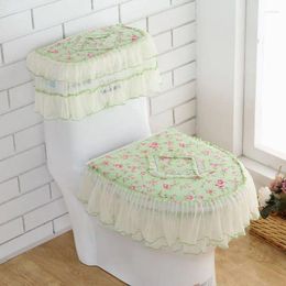 Toilet Seat Covers Korean Style Fresh Lace Edge Ring Cover Fashion Universal Cushion Suit Home Bathroom Decorative Mat