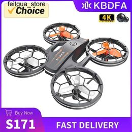 Drones KBDFA S171 Drone Professional Light Drone Fixed Height Positioning Front and Rear Lights FPV Helicopter RC Four Helicopter Toy S24513