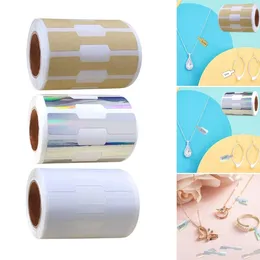 Jewelry Pouches 500Pcs/Roll Stickers Self Adhesive Prices Display Label Handmade Natural Kraft Paper Labels For Necklace Earrings Ring