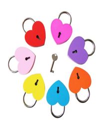 Heart Shaped Concentric Lock Metal Mulitcolor Key Padlock Gym Toolkit Package Door Locks Building Supplies SN37182088879