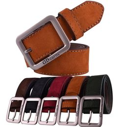 2016 38cm men Suede brown coffee GREEN RED color fashion jeans Leather dress Belts3204190
