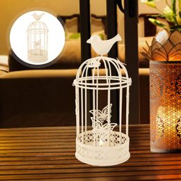 Candle Holders European Style Butterfly Cage Holder Nativity Crafts White Candles Candlestick