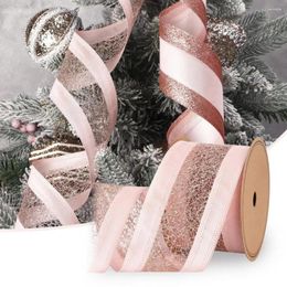 Party Decoration Decorative Ribbon Vibrant Glitter Christmas 10 Yards Of Festive Gift Wrapping Tree Diy For Home Craft