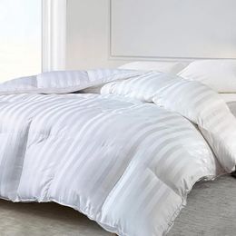 King Comforter 500 Thread Count Cotton Damask Duraloft Down Alternative Quilt White Freight Free Duvets Home Textile 240514