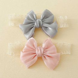 Hair Accessories Cute Bow Baby Headband Korean Ins Newborn Hair Bands for Girls Elastic Bowknot Hairband Infant Turban Kids Hair Accessories