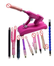 Pink Colour AdultToys Automatic Sex Machine for Men and Women with Many dildo 65 cm Retractable Adjustable Speeds Love Machines8554613