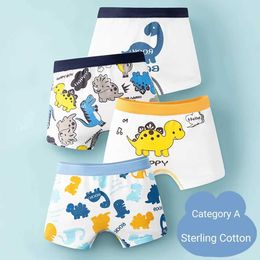 Panties Childrens pants 4-pack cotton boxing shorts boys boxing shorts cotton baby pants childrens underwear shorts boys and teenagers shortsL2405