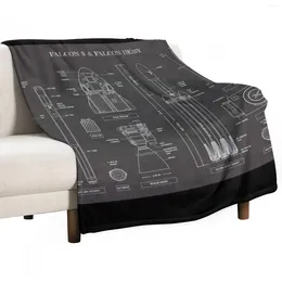 Blankets SPACEX: Falcon 9 & Heavy (Blackboard) Throw Blanket Large Personalized Gift