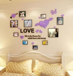 Po frame Acrylic 3D wall sticker Wedding room Romantic LOVE DIY art wall decor Living room Bedroom decoration1327x9900818