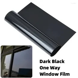 Window Stickers One Way Blackout Privacy Film Static Cling Sun Blocking Heat Insulation Black Tint For Home