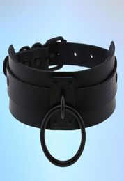 Chokers Gothic Collar Fetish Pu Leather Female Sex Slave Necklace Bondage Restraints Choker Punk Night Club Sexy For Woman8622959