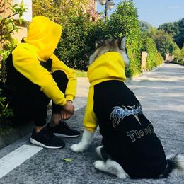 Dog Apparel The Costume Hoodie Spring And Autumn Parent-child Wear Pure Cotton Nine Sizes Korean Version