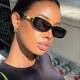 Sunglasses 1 Pc Acrylic Small Rectangle High-class Sense Of Pearl Accessories Elegant Ladies Trend Fashion Wear Must-have