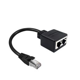 Ethernet Splitter RJ45 1 Male to 2 Female LAN Ethernet Cable Splitter Cable Ethernet Socket Connector Extension Cable Adapters